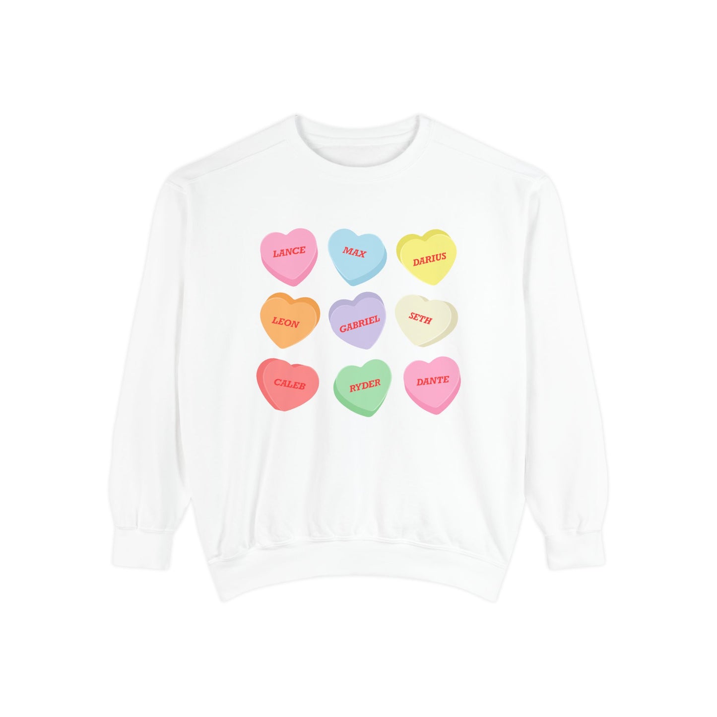 Zodiac Boys Candy Hearts Crewneck