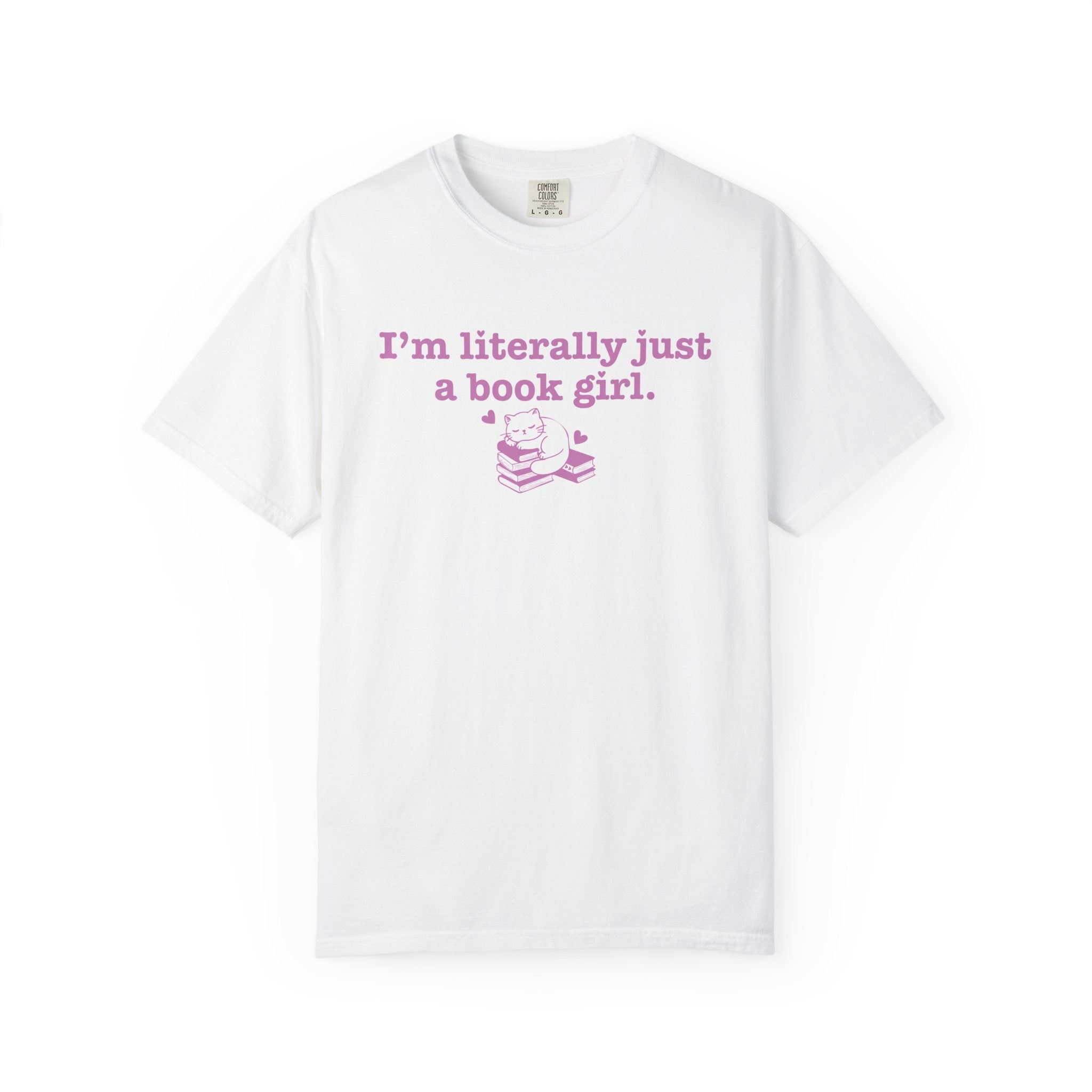 Literally Just a Book Girl Cat Tee