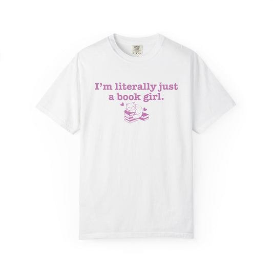Literally Just a Book Girl Cat Tee