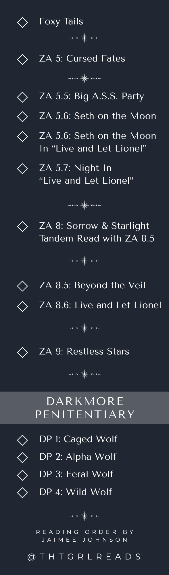 [PRE-ORDER] Zodiac Academy Reading Order Bookmark