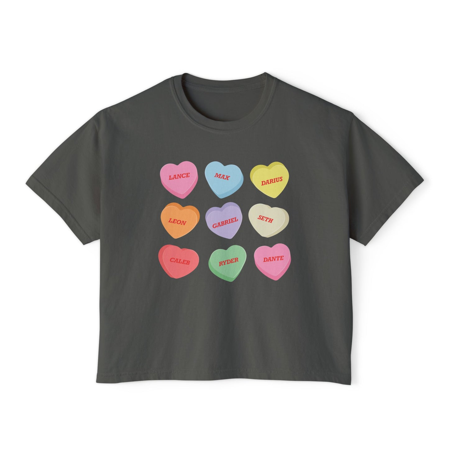 Zodiac Boys Candy Hearts Crop Top
