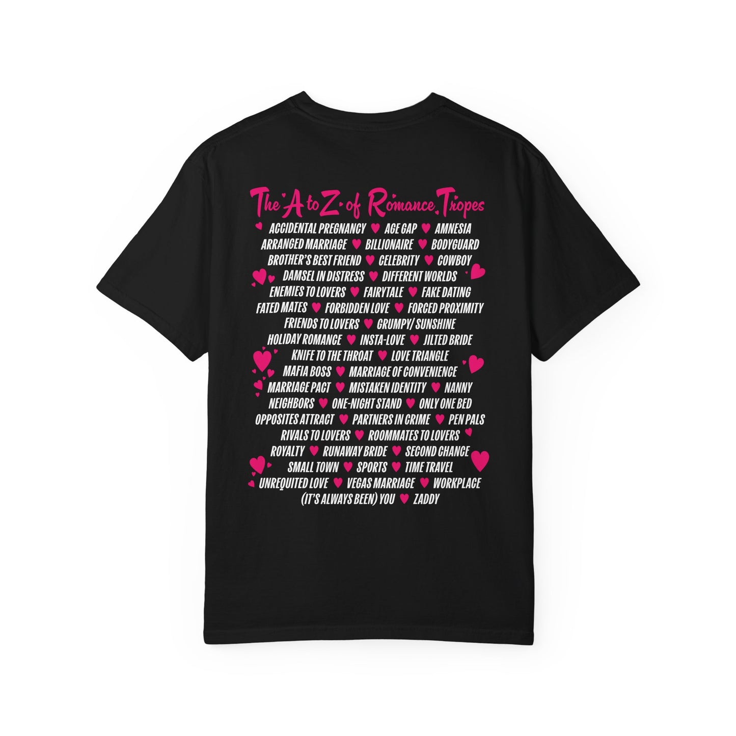 A-Z of Romance Tropes Tee