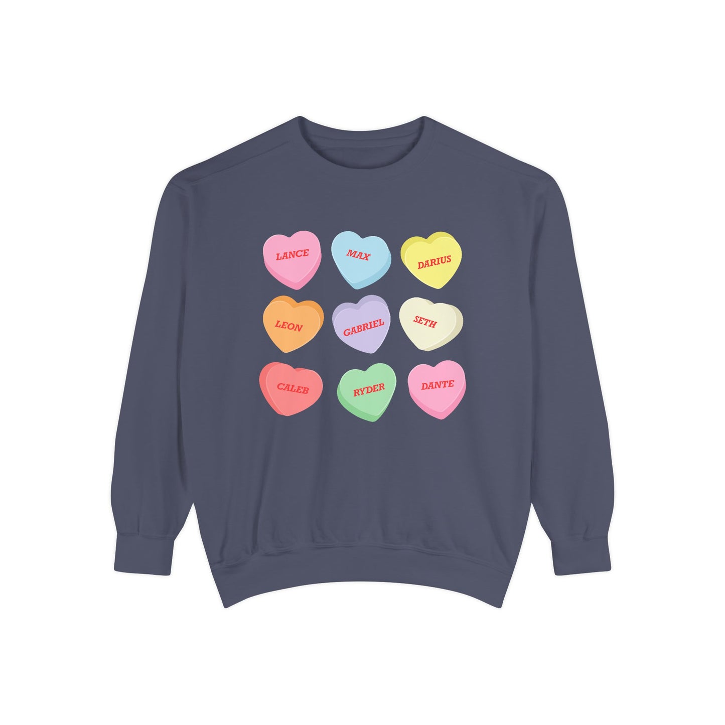 Zodiac Boys Candy Hearts Crewneck