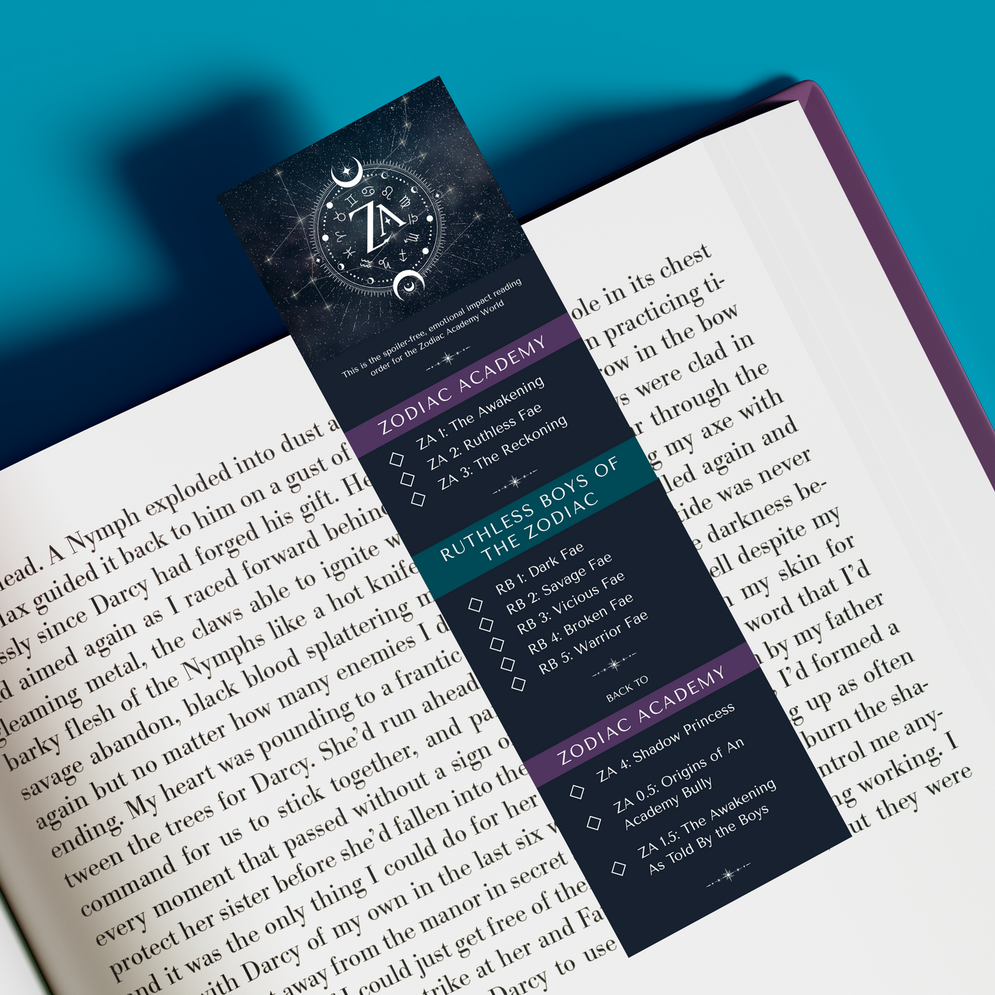 [PRE-ORDER] Zodiac Academy Reading Order Bookmark